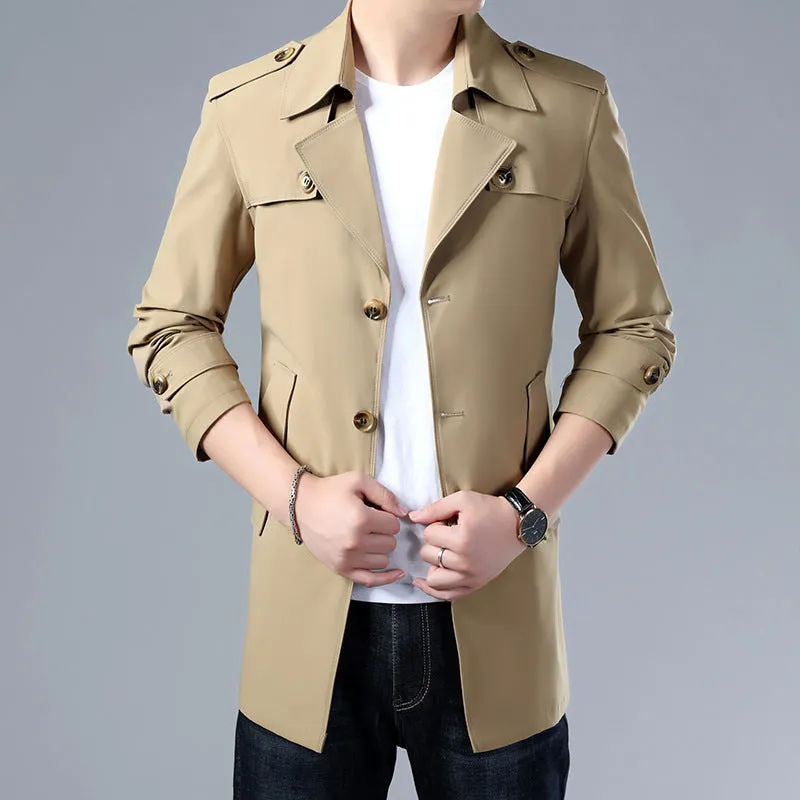 Spring And Autumn Men's Trench Coat