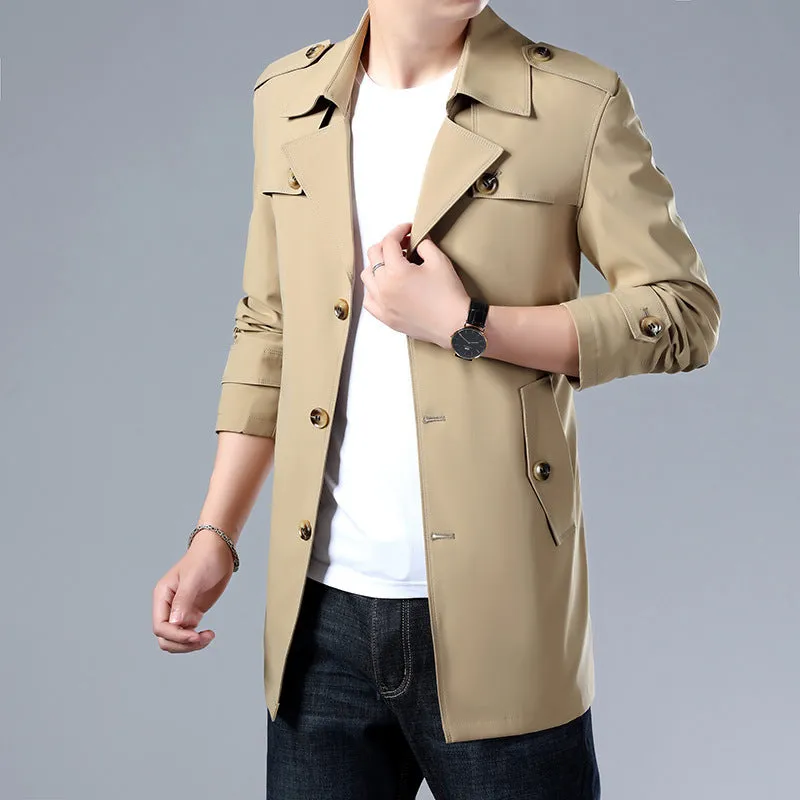 Spring And Autumn Men's Trench Coat